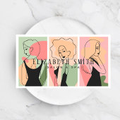 Minimale Wasserfarbe Foto Salon & Wellness-Center Visitenkarte