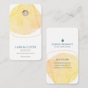 Minimale Wasserfarbe-Schmuckboutique Visitenkarte