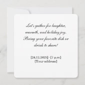 Minimale Wasserfarben-Kranz "Frohe Feiertage"-Desi Einladung (Rückseite)