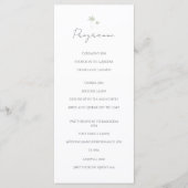 Minimale Wasserfarben-Palmbaum-Hochzeitsprogramm Programm (Vorderseite)