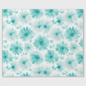 Minimale Wasserfarbmuster mit blauer Minze und Gän Geschenkpapier (Flach)