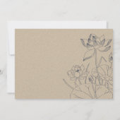 Minimale Wasserlilie Blumenkarte Save the Date Dankeskarte (Rückseite)