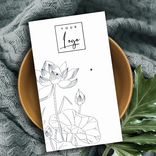 Minimale Wasserlilie Blumenschmuck-Ohrenanzeige Visitenkarte