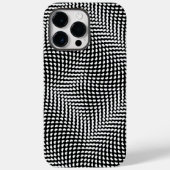 Minimale Wavy Black und White Optical Illusion Case-Mate iPhone Hülle (Rückseite)