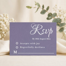 Minimale Wedding Response Card für Zweilichtblende