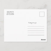 Minimale Weihnachten | Einfaches Schwarz-Weiß-Foto Postkarte (Rückseite)