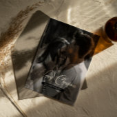 Minimale Weihnachten | Einfaches Schwarz-Weiß-Foto Postkarte