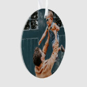 Minimale Weihnachten | Einfaches und helles Foto Ornament (Vorderseite)