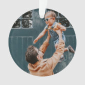 Minimale Weihnachten | Einfaches und helles Foto Ornament (Vorderseite)