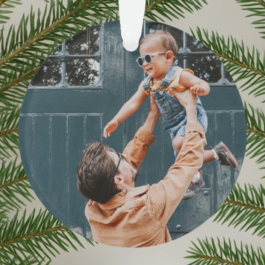 Minimale Weihnachten | Einfaches und helles Foto Ornament