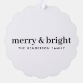 Minimale Weihnachten | Einfaches und helles Foto Ornament Karte (Rückseite)