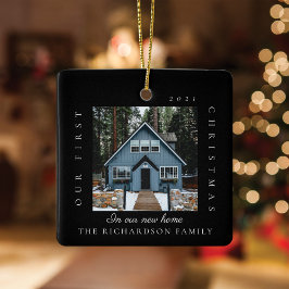 Minimale Weihnachten in unserem neuen Zuhause 2 Fo Keramikornament