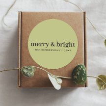 Minimale Weihnachten | Merry and Bright Olive Gree