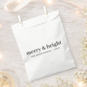 Minimale Weihnachten | Merry and Bright Simple Whi Geschenktütchen (Ausgeschnitten)