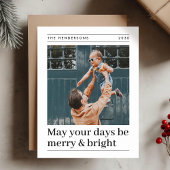 Minimale Weihnachten | Modernes Foto Merry and Bri