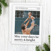 Minimale Weihnachten | Modernes Foto Merry and Bri