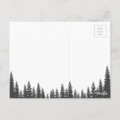 Minimale Weihnachten | Pine Tree and Foto Card Postkarte (Rückseite)