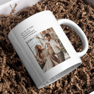 Minimale Weihnachts-Foto mit 'Alles ist ruhig, all Kaffeetasse
