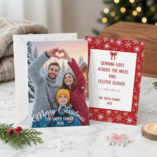 Minimale Weihnachts-Moderne-Individuelle-Foto-Typo Feiertagskarte