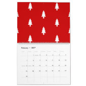 Minimale Weihnachts-Tanne einfach Kalender (Feb 2027)