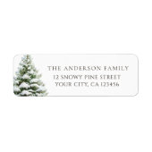 Minimale Weihnachtsadresse mit Tannenbaum (Vorne)