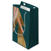 Minimale Weihnachtsbaum-Geschenktasche Kleine Geschenktüte (Vorderseite Schrägansicht)