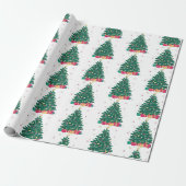 Minimale Weihnachtsbaum-Muster-Feiertagsgeschenke Geschenkpapier (Ungerollt)