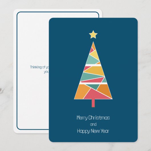 Minimale Weihnachtsbaumkarte (Vorne/Hinten)
