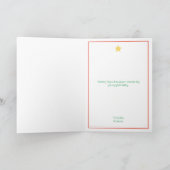 Minimale Weihnachtsbaumkarte Dankeskarte (Innenseite)