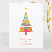 Minimale Weihnachtsbaumkarte Karte (Gelbe Blume)