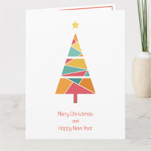 Minimale Weihnachtsbaumkarte Karte