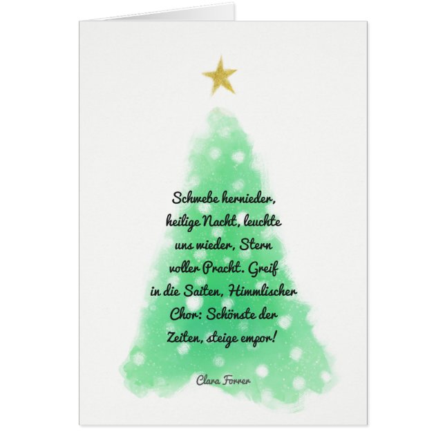 Minimale Weihnachtsbaumkarten (Vorne)