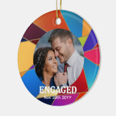 Minimale Weihnachtsdekoration FOTO Rainbow LGBTQIA Keramik Ornament (Links)