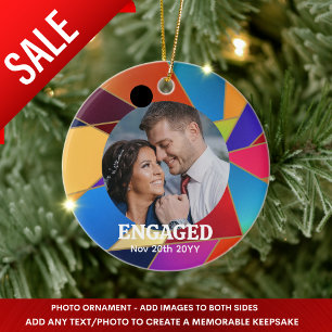 Minimale Weihnachtsdekoration FOTO Rainbow LGBTQIA Keramik Ornament