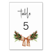 Minimale Weihnachtsfeier Tischnummer (Vorderseite)