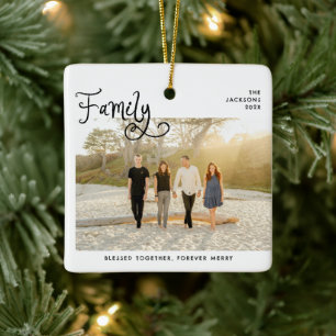 Minimale Weihnachtsfotografie Whimsical Frohe Weih Keramikornament