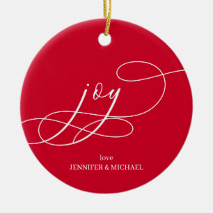 Minimale Weihnachtsfreude Keramik Ornament