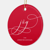 Minimale Weihnachtsfreude Keramik Ornament (Links)