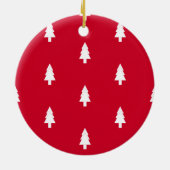 Minimale Weihnachtsfreude Keramik Ornament (Hinten)
