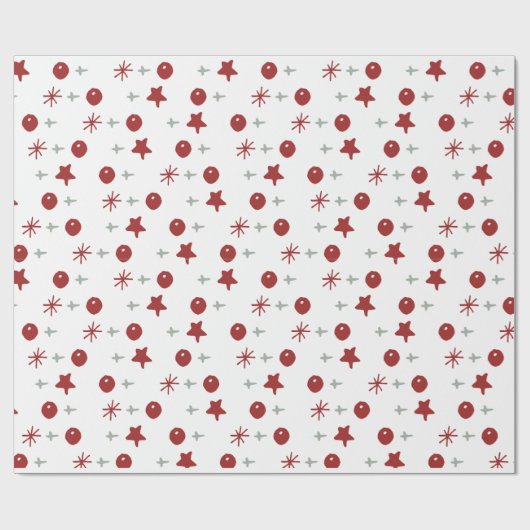 Minimale Weihnachtsfreude-Muster Geschenkpapier (Flach)