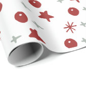 Minimale Weihnachtsfreude-Muster Geschenkpapier (Rolleneckpunkt)