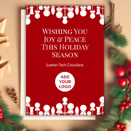 Minimale Weihnachtskarte für das Büro | Benutzerde Feiertagskarte