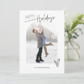 Minimale Weihnachtskarte für Weihnachtsfeiertage F Feiertagskarte (Stehend Vorderseite)