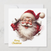 Minimale Weihnachtskarte | Line Art Tannenbaum | K Karte (Vorderseite)