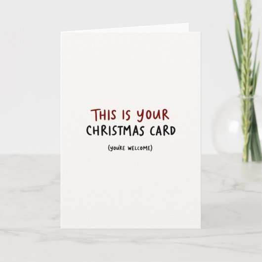 Minimale Weihnachtskarte Lustig Einfache Feiertage Karte (Vorderseite)