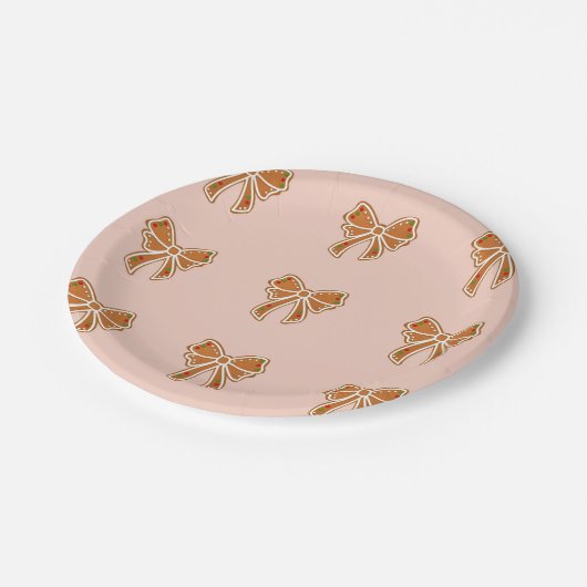 Minimale Weihnachtskekse Pappteller (Schrägansicht)