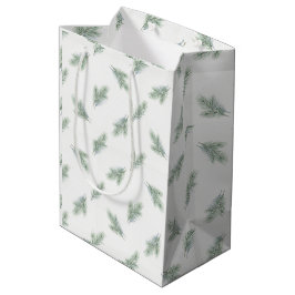 Minimale Weihnachtsmuster aus Kiefern für Unterneh Mittlere Geschenktüte