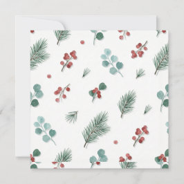 Minimale Weihnachtspattern, Kiefer & Beeren  Karte