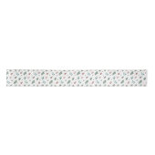 Minimale Weihnachtspattern, Kiefer & Beeren  Satinband (Vorderseite)