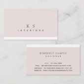 Minimale Weiß und Weiß Moderne Innengestaltung Visitenkarte (Vorne/Hinten)